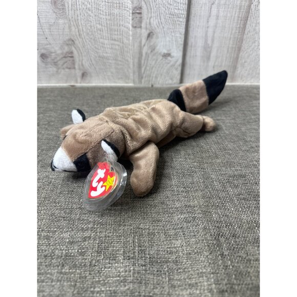 Ty Beanie Babies 1995 Retired Ringo Raccoon Plush Toy - Picture 1 of 8